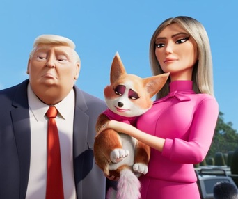 Une scène du film The Queen's Corgi