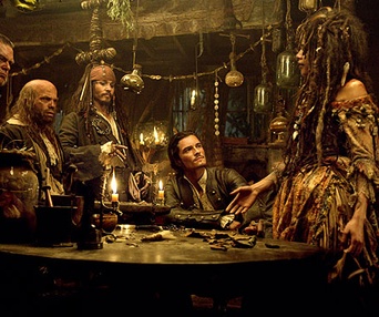 Scène du film Pirates des Caraïbes : Le coffre du mort
