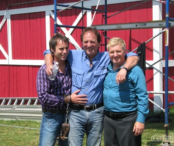 Sur le plateau du film Le sens de l'humour