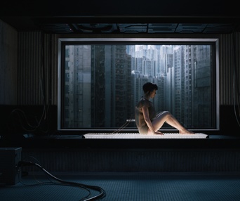 Une scène du film Ghost in the Shell
