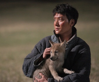 Une scène du film Wolf Totem