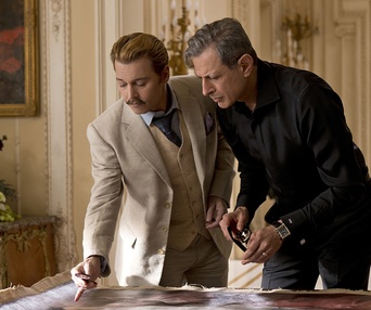 Une scène du film Mortdecai