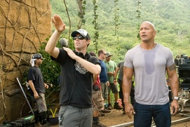 Sur le plateau du film Journey 2: The Mysterious Island Sur le plateau du film Journey 2: The Mysterious Island