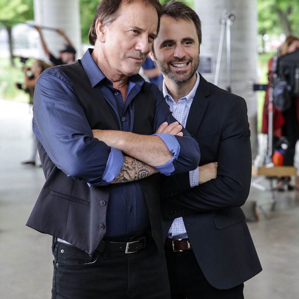 Sur le plateau du film De père en flic 2