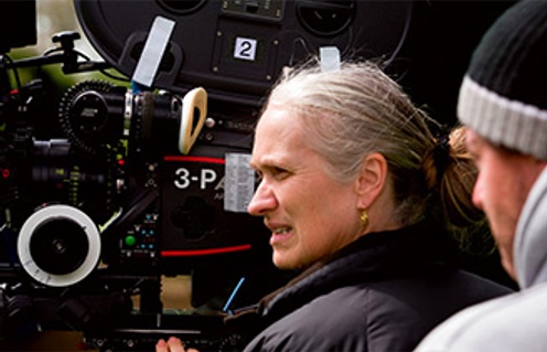 Jane Campion sur le plateau de Bright Star