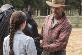 Une scène du film Black Beauty