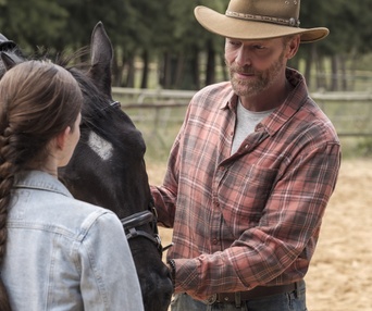 Une scène du film Black Beauty