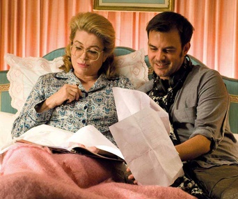 Sur le plateau du film Potiche