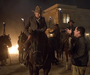 Sur le plateau du film Cowboys & Aliens