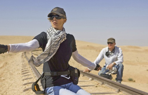Kathryn Bigelow sur le plateau de The Hurt Locker