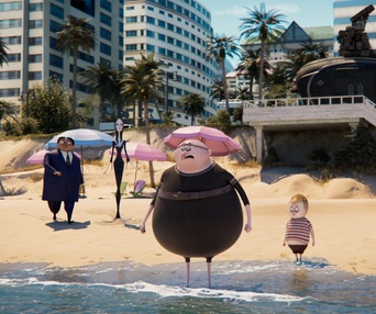 Une scène du film The Addams Family 2