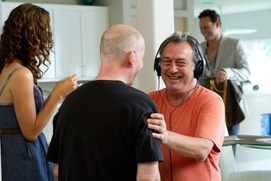 Sur le plateau du film Lay the Favorite Sur le plateau du film Lay the Favorite