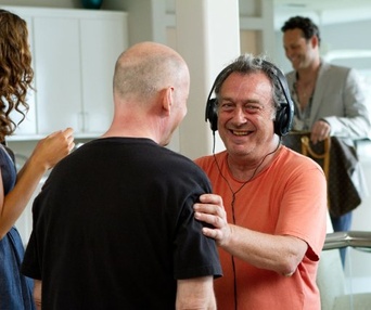 Sur le plateau du film Lay the Favorite