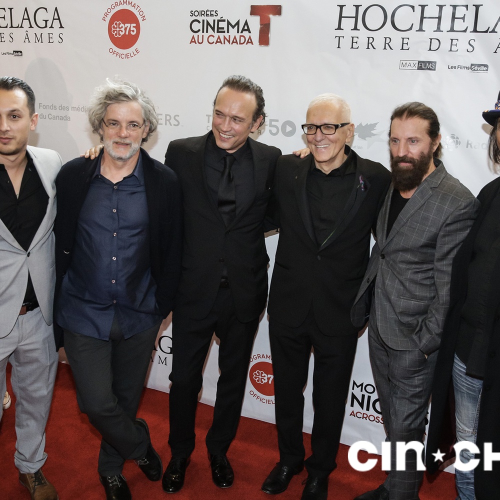 Sur le tapis rouge du film Hochelaga, Terre des âmes