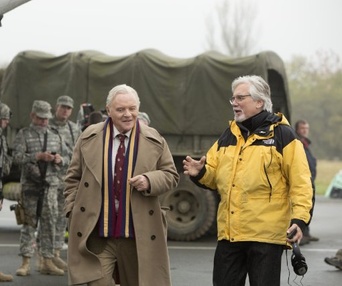 Sur le plateau du film Red 2