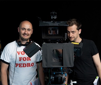 Sur le plateau du film Le grand méchant loup
