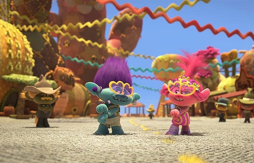 Une scène du film Trolls World Tour