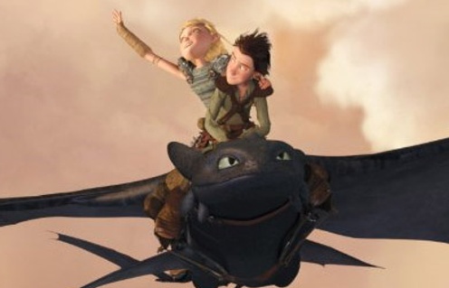 Une scène du film How to Train Your Dragon