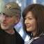 Steven Spielberg et Catherine Zeta-Jones sur le plateau du film The Terminal