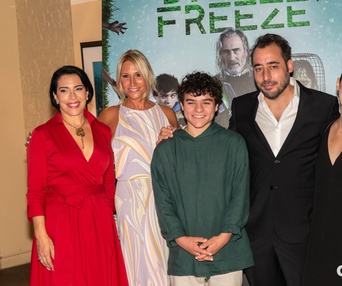 Sur le tapis rouge du film Brain Freeze