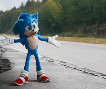 Une scène du film Sonic the Hedgehog