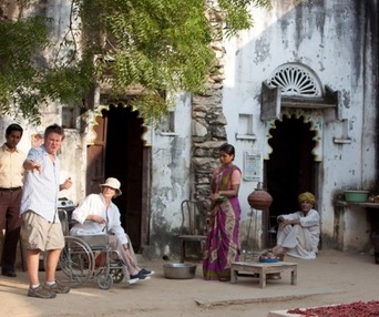 Sur le plateau du film Best Exotic Marigold Hotel