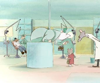 Une scène du film Ernest et Célestine