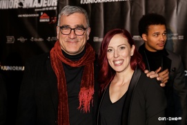 Sur le tapis rouge du film Junior majeur