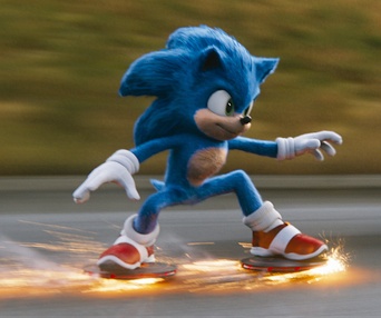 Une scène du film Sonic the Hedgehog