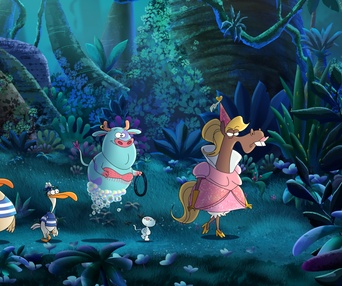 Une scène du film Toupie et Binou, le film