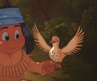 Une scène du film Yakari, la grande aventure
