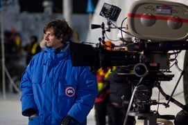 Sur le plateau du film The Thing