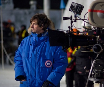 Sur le plateau du film The Thing