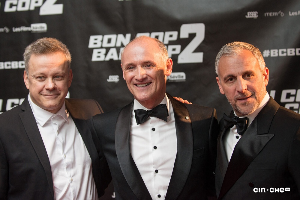 Sur le tapis rouge du film Bon Cop Bad Cop 2
