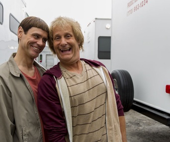 Sur le plateau du film Dumb and Dumber To