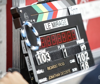Sur le plateau du film Le mirage