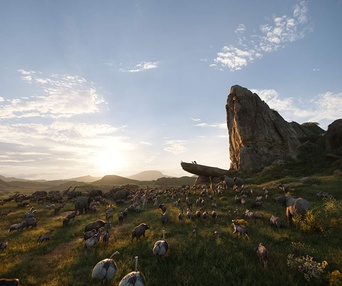 Une scène du film The Lion King