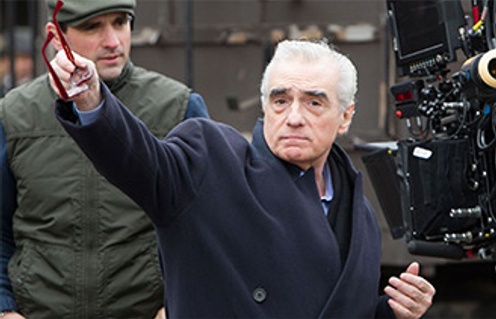 Martin Scorsese sur la plateau de Hugo