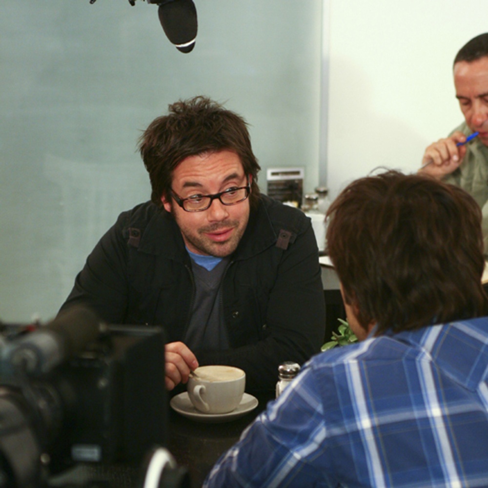 Benoît Roberge sur le plateau du film Le cas Roberge