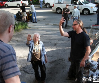 Sur le plateau du film Rose by Name