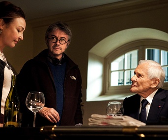 Sur le plateau du film Les saveurs du palais