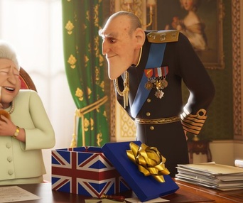 Une scène du film The Queen's Corgi