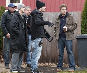 Sur le plateau du film 50/50