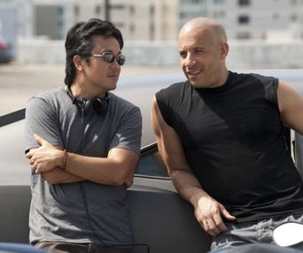 Sur le plateau du film Fast Five