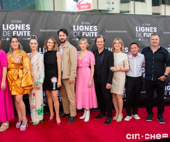 Sur le tapis rouge du film Lignes de fuite