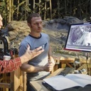 Henry Selick sur le plateau de Coraline