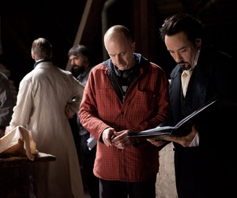 Sur le plateau du film The Raven