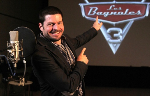 Patrick Carpentier dans le studio d'enregistrement de Les bagnoles 3