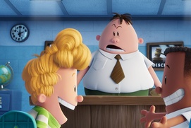 Une scène du film Captain Underpants Une scène du film Captain Underpants