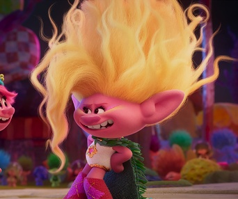Une scène du film Trolls Band Together